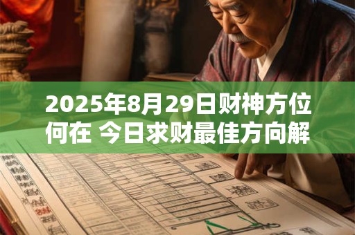 2025年8月29日财神方位何在 今日求财最佳方向解析