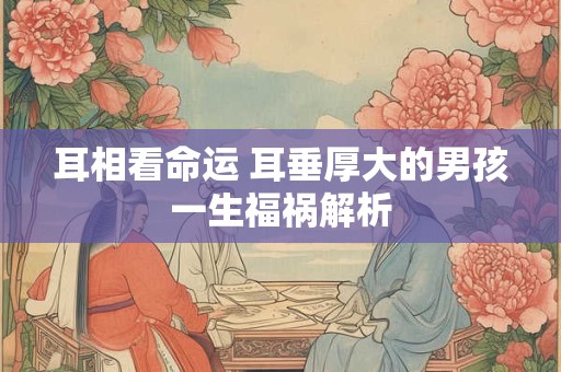 耳相看命运 耳垂厚大的男孩一生福祸解析