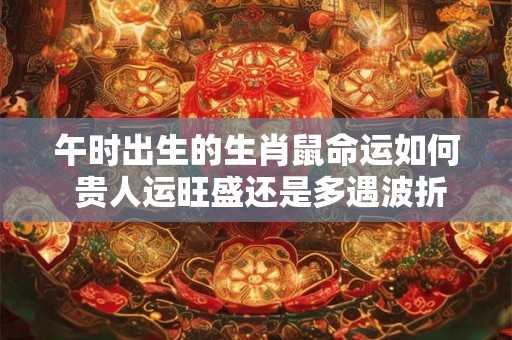 午时出生的生肖鼠命运如何 贵人运旺盛还是多遇波折