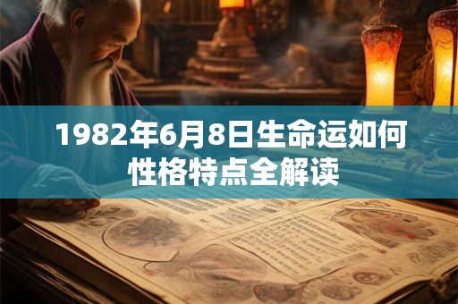 1982年6月8日生命运如何 性格特点全解读