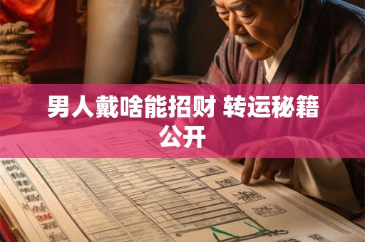 男人戴啥能招财 转运秘籍公开