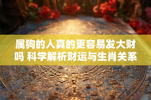 属狗的人真的更容易发大财吗 科学解析财运与生肖关系