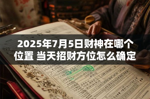 2025年7月5日财神在哪个位置 当天招财方位怎么确定