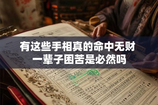 有这些手相真的命中无财 一辈子困苦是必然吗