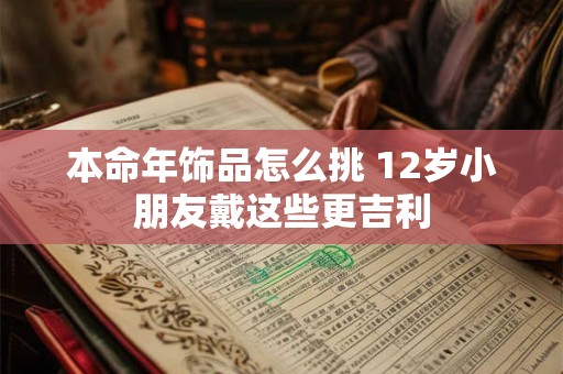 本命年饰品怎么挑 12岁小朋友戴这些更吉利