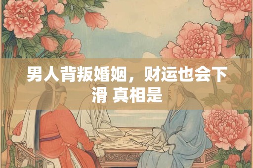 男人背叛婚姻，财运也会下滑 真相是