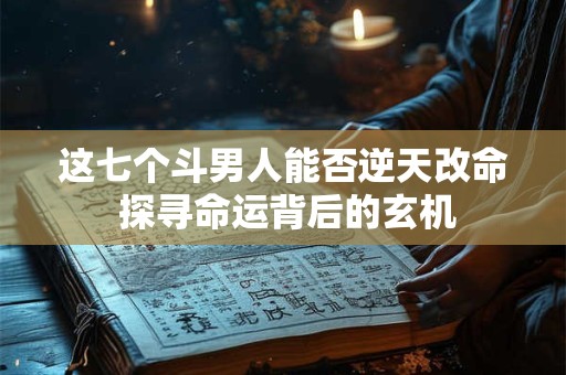 这七个斗男人能否逆天改命 探寻命运背后的玄机