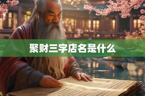 聚财三字店名是什么