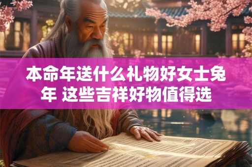本命年送什么礼物好女士兔年 这些吉祥好物值得选