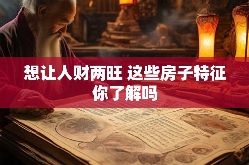 想让人财两旺 这些房子特征你了解吗