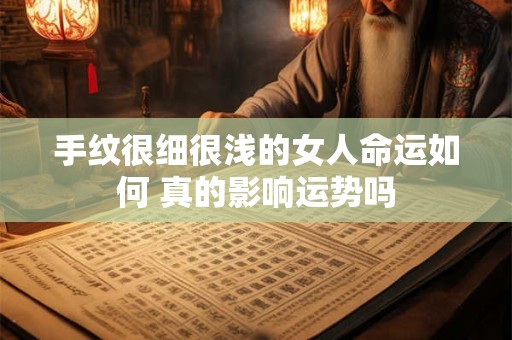 手纹很细很浅的女人命运如何 真的影响运势吗
