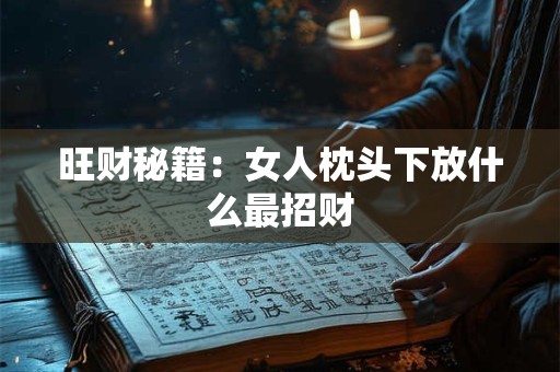 旺财秘籍：女人枕头下放什么最招财