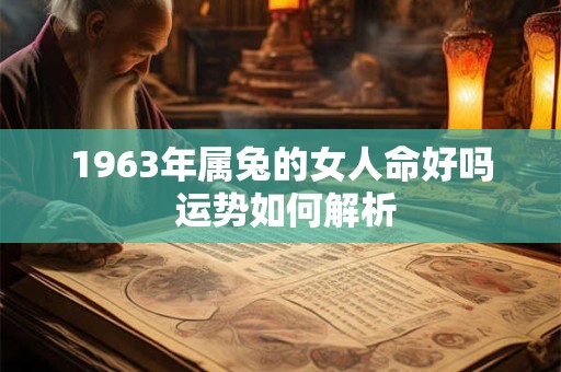 1963年属兔的女人命好吗 运势如何解析
