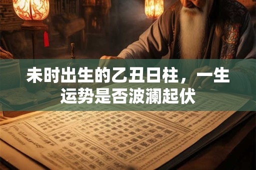 未时出生的乙丑日柱，一生运势是否波澜起伏