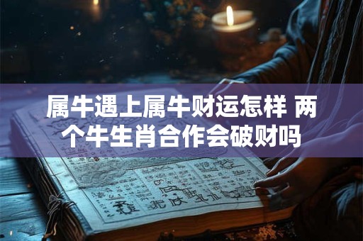属牛遇上属牛财运怎样 两个牛生肖合作会破财吗