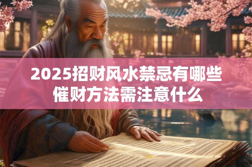 详细阅读:2025招财风水禁忌有哪些 催财方法需注意什么 2025招财风水禁忌有哪些 催财方法需注意什么