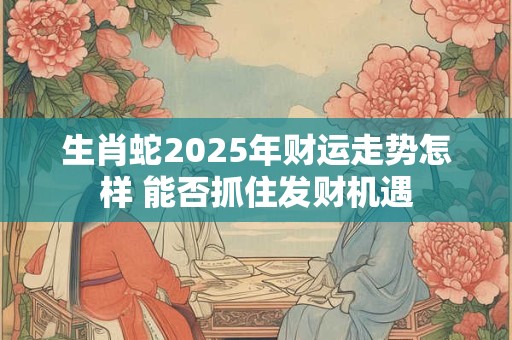 生肖蛇2025年财运走势怎样 能否抓住发财机遇