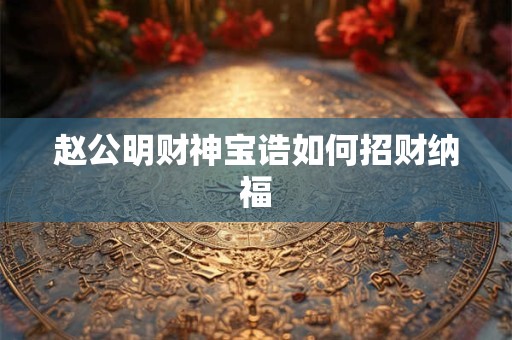 赵公明财神宝诰如何招财纳福