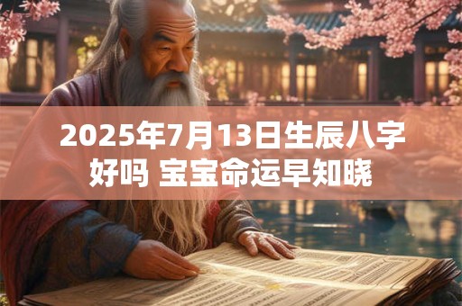 2025年7月13日生辰八字好吗 宝宝命运早知晓