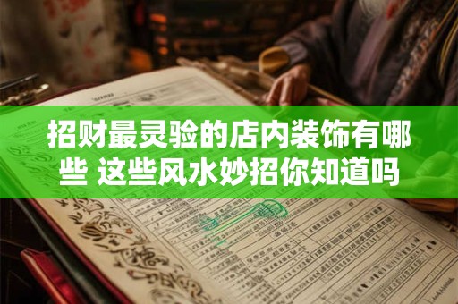 招财最灵验的店内装饰有哪些 这些风水妙招你知道吗