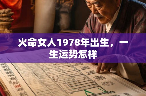 火命女人1978年出生，一生运势怎样