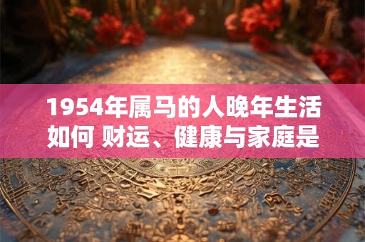 1954年属马的人晚年生活如何 财运、健康与家庭是否圆满