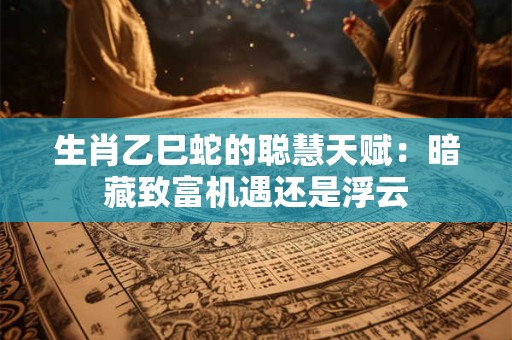生肖乙巳蛇的聪慧天赋：暗藏致富机遇还是浮云