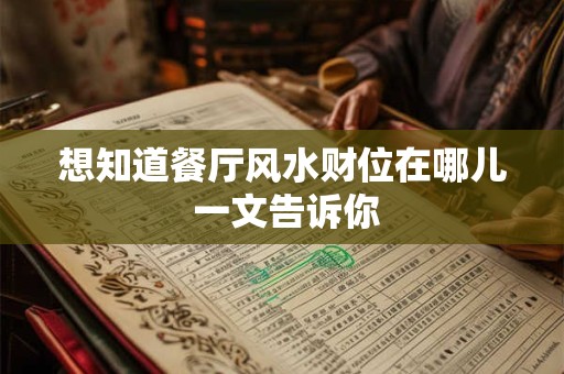 想知道餐厅风水财位在哪儿 一文告诉你