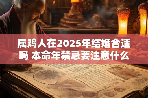 属鸡人在2025年结婚合适吗 本命年禁忌要注意什么