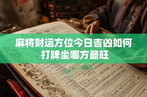 麻将财运方位今日吉凶如何 打牌坐哪方最旺