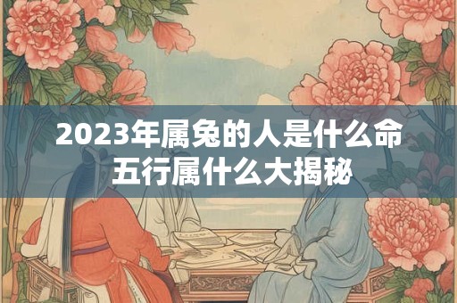 2023年属兔的人是什么命 五行属什么大揭秘