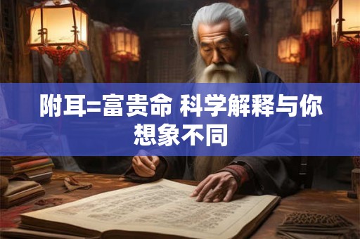 附耳=富贵命 科学解释与你想象不同