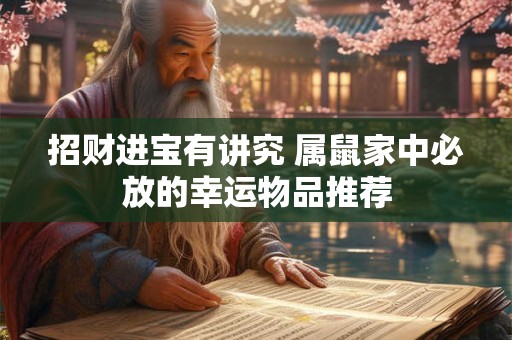 招财进宝有讲究 属鼠家中必放的幸运物品推荐