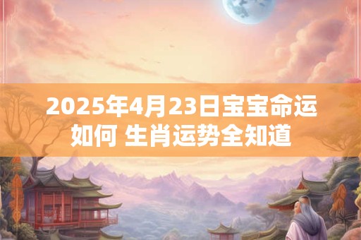 2025年4月23日宝宝命运如何 生肖运势全知道