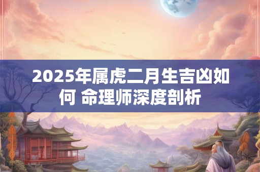 2026年属虎二月生吉凶如何 命理师深度剖析