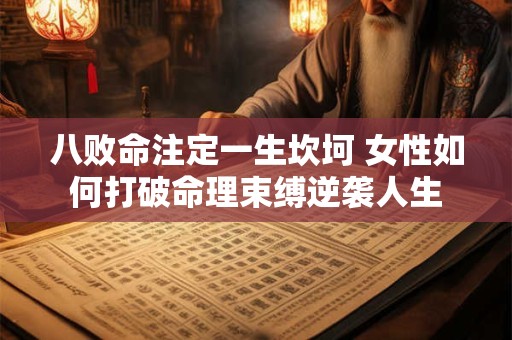 八败命注定一生坎坷 女性如何打破命理束缚逆袭人生