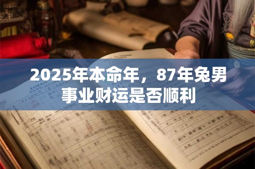 2025年本命年，87年兔男事业财运是否顺利