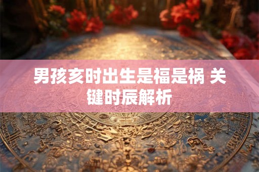 详细阅读:男孩亥时出生是福是祸 关键时辰解析 男孩亥时出生是福是祸 关键时辰解析