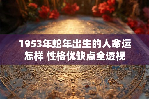 1953年蛇年出生的人命运怎样 性格优缺点全透视