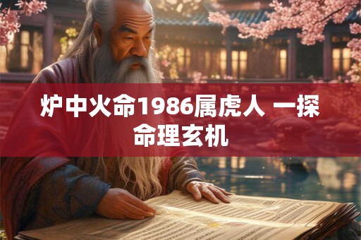 炉中火命1986属虎人 一探命理玄机