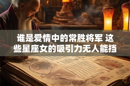 谁是爱情中的常胜将军 这些星座女的吸引力无人能挡