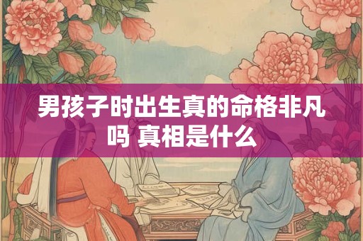 男孩子时出生真的命格非凡吗 真相是什么