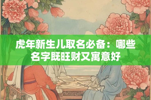 虎年新生儿取名必备：哪些名字既旺财又寓意好