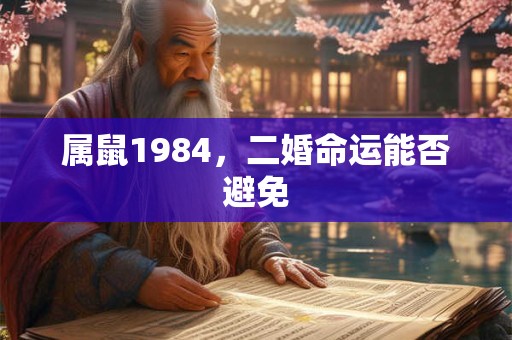 属鼠1984,二婚命运能否避免 属鼠1984,二婚命运能否避免