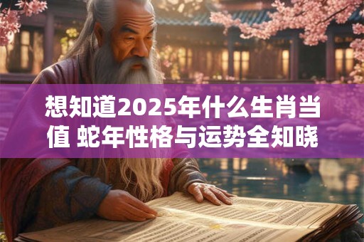 想知道2025年什么生肖当值 蛇年性格与运势全知晓