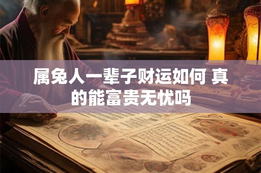 属兔人一辈子财运如何 真的能富贵无忧吗