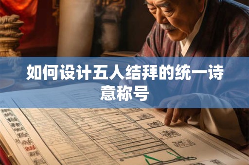 如何设计五人结拜的统一诗意称号