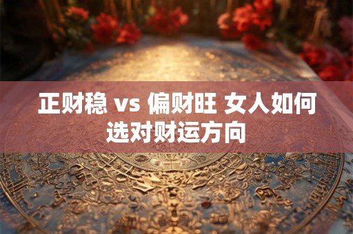 正财稳 vs 偏财旺 女人如何选对财运方向