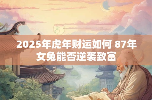 2025年虎年财运如何 87年女兔能否逆袭致富