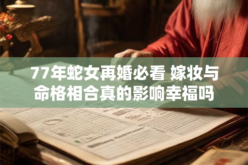 77年蛇女再婚必看 嫁妆与命格相合真的影响幸福吗